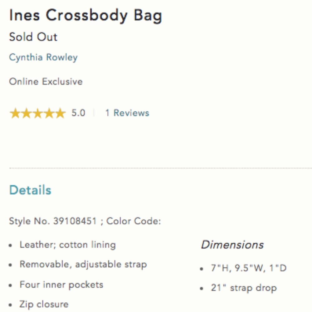 Blue 'Ines' Leather Crossbody - Picture 7 of 7